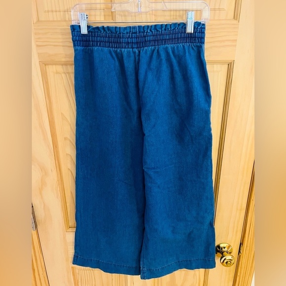 Madewell Huston Pull-On Crop Pants Capri Wide Leg Indigo Small Spring Fashion - Picture 9 of 13